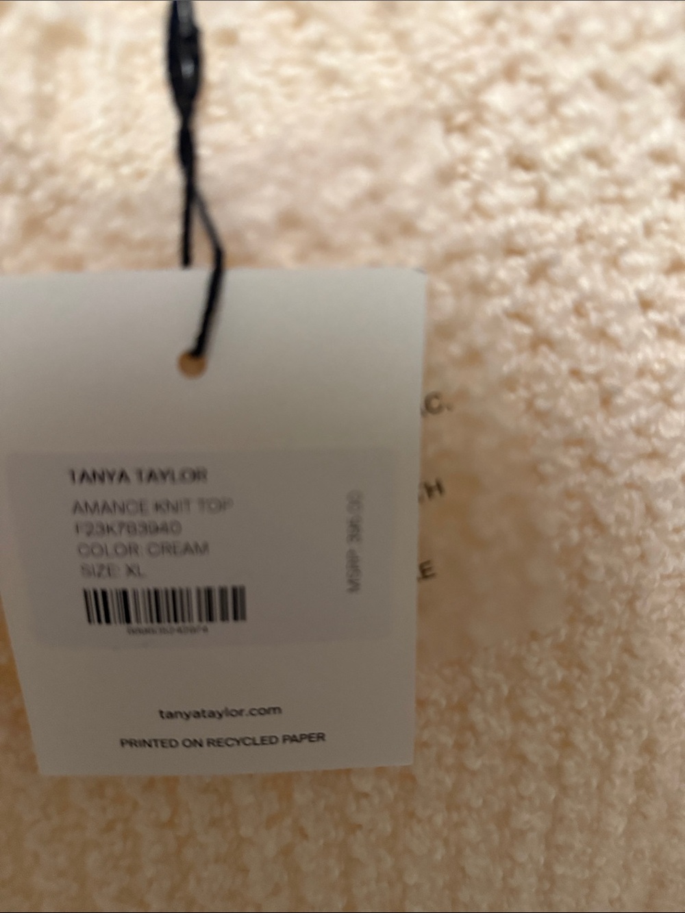 Tanya Taylor Ivory Knit Fringe Sleeveless Top - Picture 2 of 3